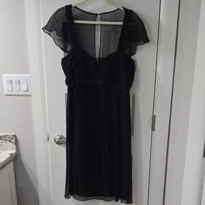 Morgan McFeeters Black Sheer Midi Dress